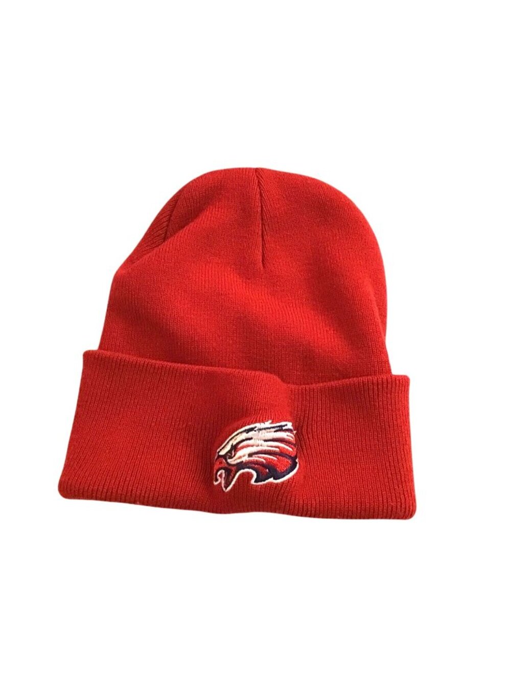 MENS RED EAGLE FRONT LOGO LUXE WARM BEANIE